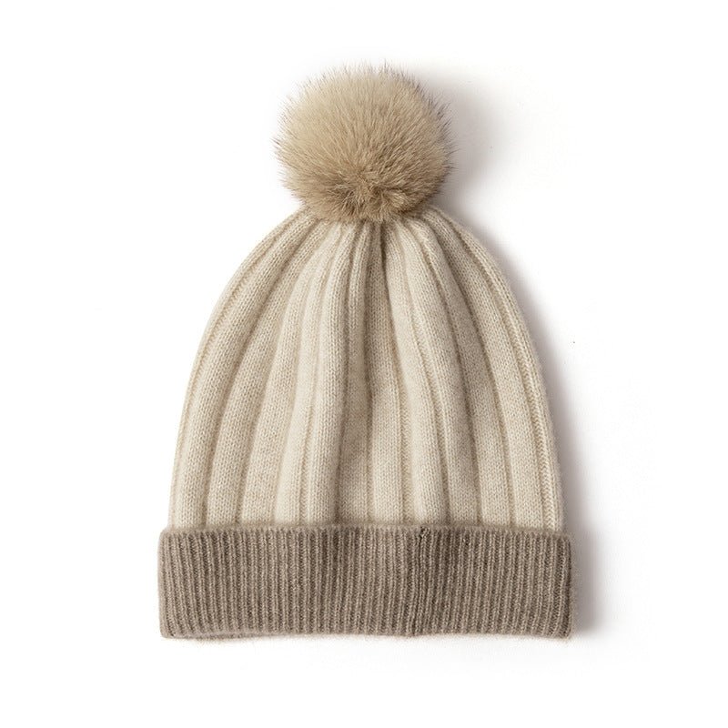 100% Cashmere Beanie Hat Luxury Cashmere Cap for Winter