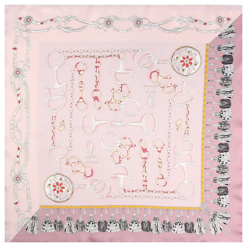 21''x21'' Womens Silk Chic Printed Square Silk Scarf