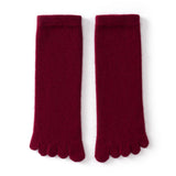 Adult Cashmere Five-Toe Socks Warm Knit Cashmere Socks for Men and Women