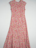 Cap Sleeve Silk Summer Dress Silk Maxi Dress for Women Long Silk Floral Dress