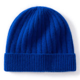 Kids Cashmere Beanie Ribbed Knit Cashmere Hat Multi Colors Cashmere Cuffed Hat