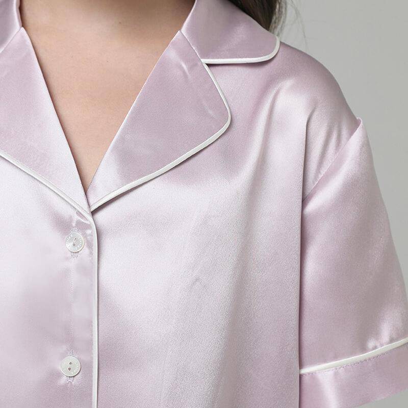 Short Kids' Silk Pajama Set Child's Silk Pajamas