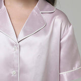 Short Kids' Silk Pajama Set Child's Silk Pajamas