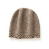 Braided Edge Pure Cashmere Beanie Hat Cashmere Winter Hat