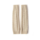 Cashmere Knit Fingerless Mittens for Women Arm Warmers Oversleeve Gloves