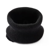 Cashmere Ribbed Neck Scarf Lightweight Solid Cashmere Neck Gaiter for Fall Winter