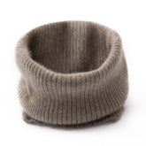 Cashmere Ribbed Neck Scarf Lightweight Solid Cashmere Neck Gaiter for Fall Winter