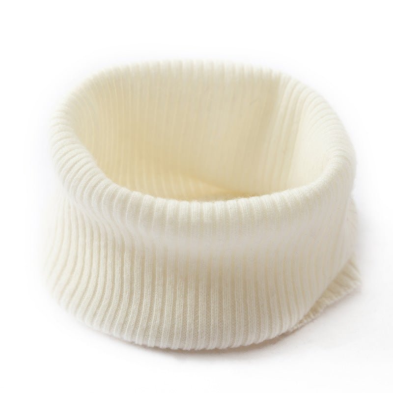 Cashmere Ribbed Neck Scarf Lightweight Solid Cashmere Neck Gaiter for Fall Winter