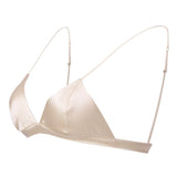 Classic Wireless Sexy Silk Triangle Bra