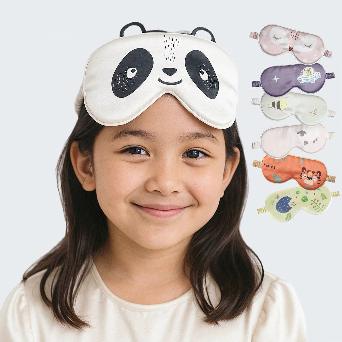 Cute Kids Silk Eye Mask Fun Educational Science Printed Silk Sleep Eye Mask