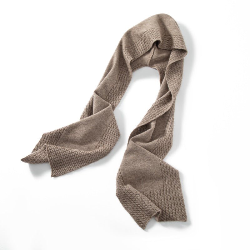 Diamond Knit Pure Cashmere Scarf Unisex Cashmere Shawl and Wrap