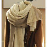 Double - toned Cashmere Scarf Long Cashmere Knitted Wraps For Women