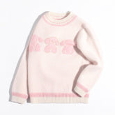 Kids Cashmere Sweater Puppy Knit Design Girls Cashmere Sweater Pullover