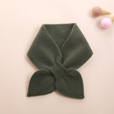 Kids Colorful Knit Cashmere Scarf Bow Knot Cashmere Neck Warmer