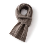 Kids Colorful Knit Cashmere Scarf Pure Cashmere Cable Scarf with Ribbed Ends