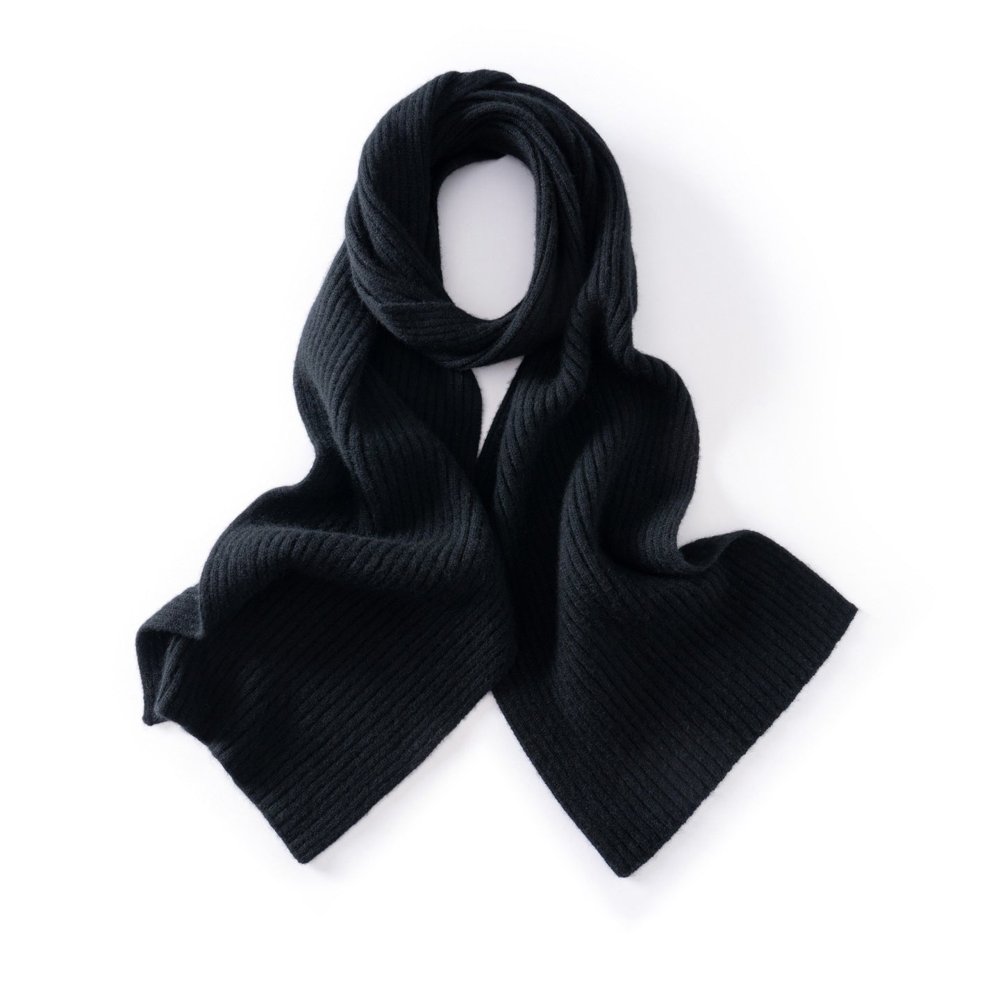Long Ribbed Cashmere Scarf Unisex Cashmere Shawl Cashmere Wrap