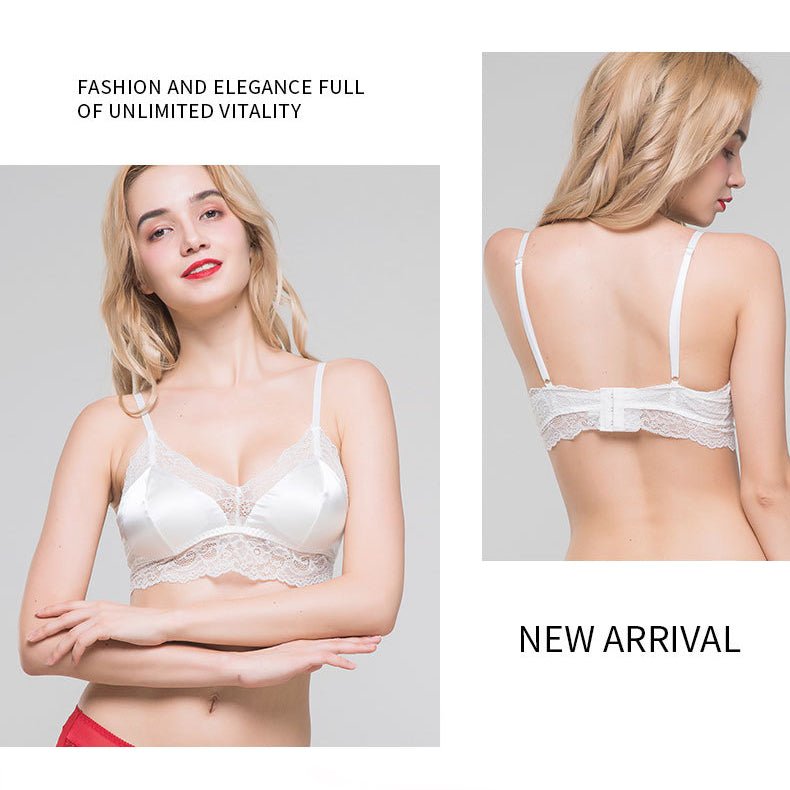 Luxurious Lace Wireless Silk Bralette