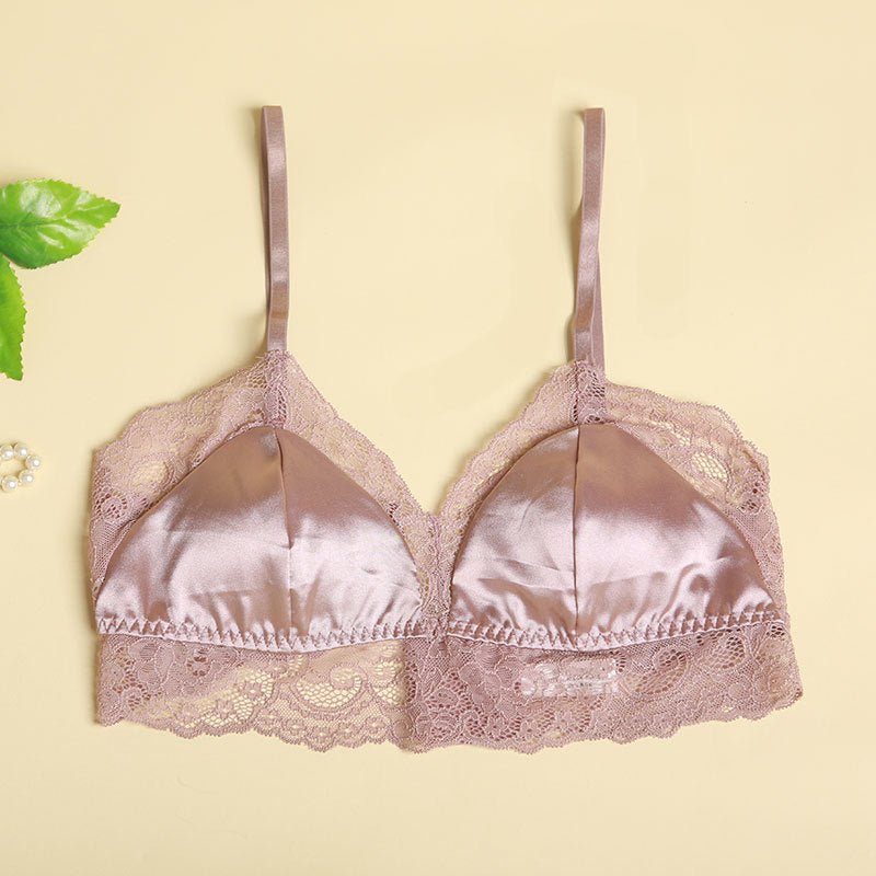 Luxurious Lace Wireless Silk Bralette