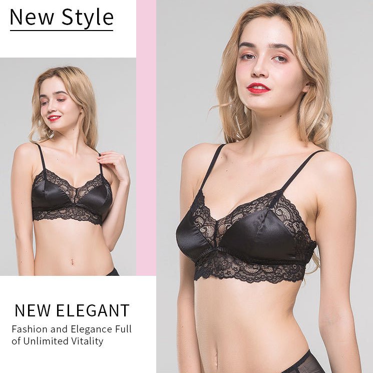 Luxurious Lace Wireless Silk Bralette