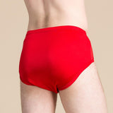 Men's Silk Underwear Mid Waist Silk Briefs Summer Silk Shorts