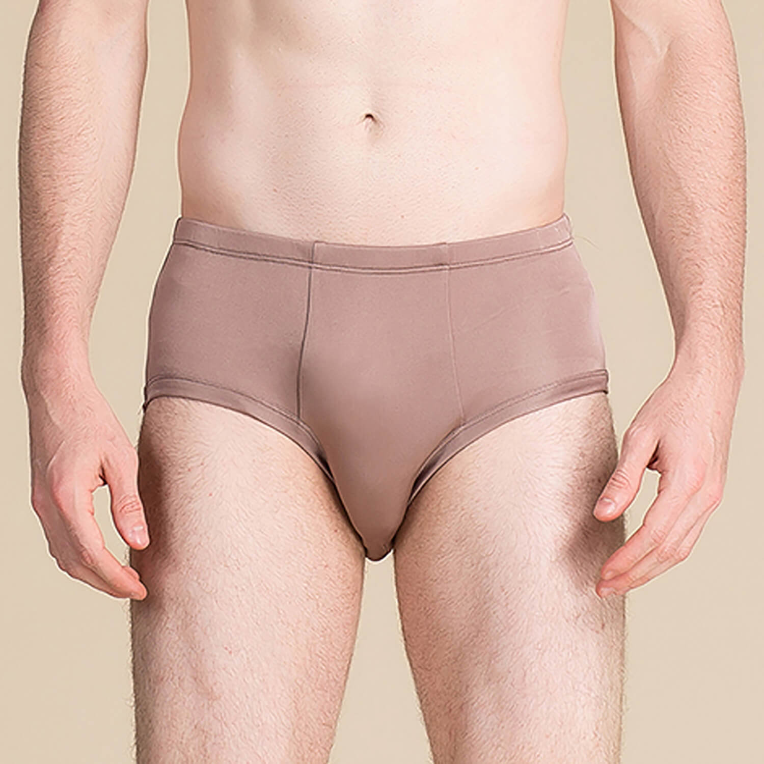 Men's Silk Underwear Mid Waist Silk Briefs Summer Silk Shorts