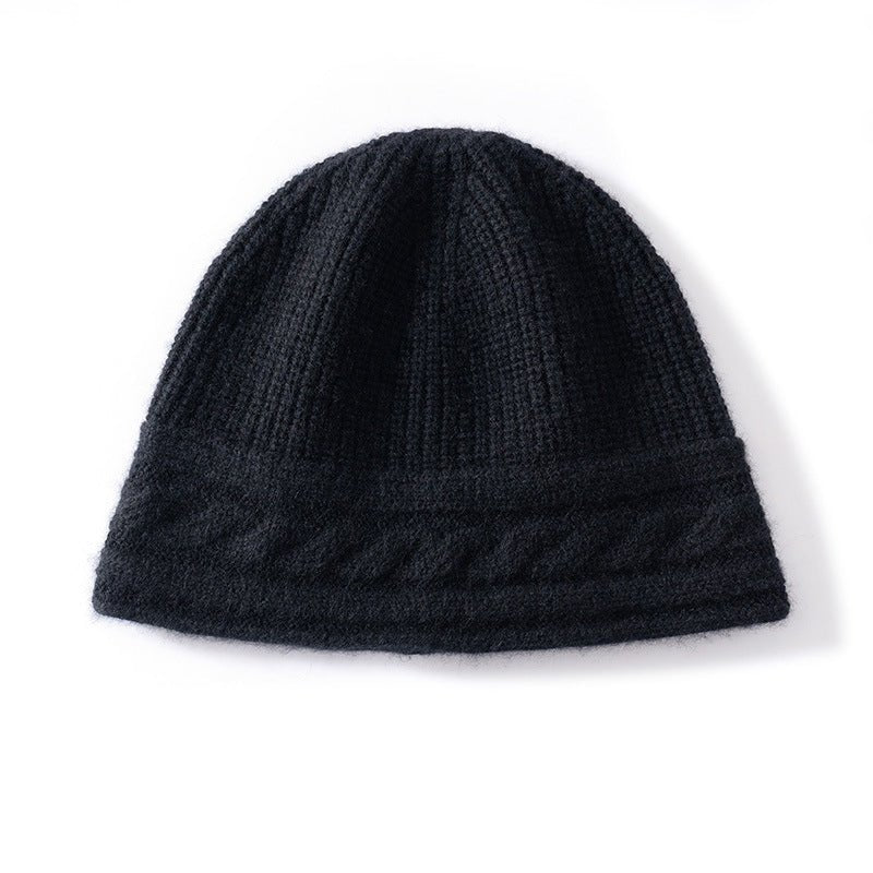 Pure Cashmere Beanie Ultra Soft Womens Cashmere Hat Rib Beanie with Cable Band