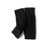pure cashmere gloves womens fingerless gloves wrist protection knitted half finger gloves