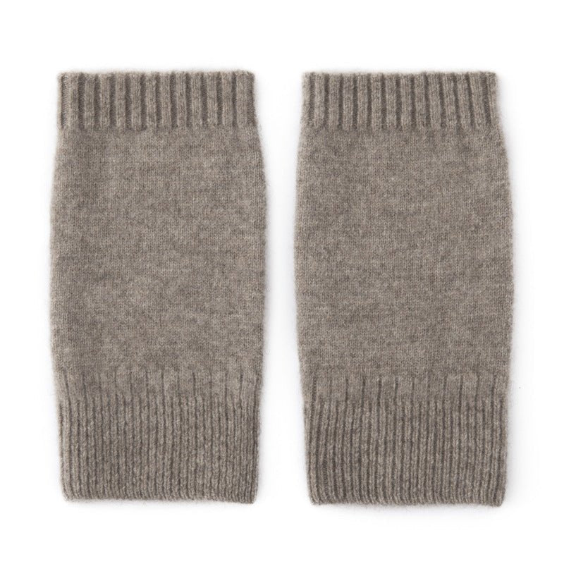 Pure Cashmere Knit Fingerless Gloves Cashmere Wrist Warmers Cashmere Mitts