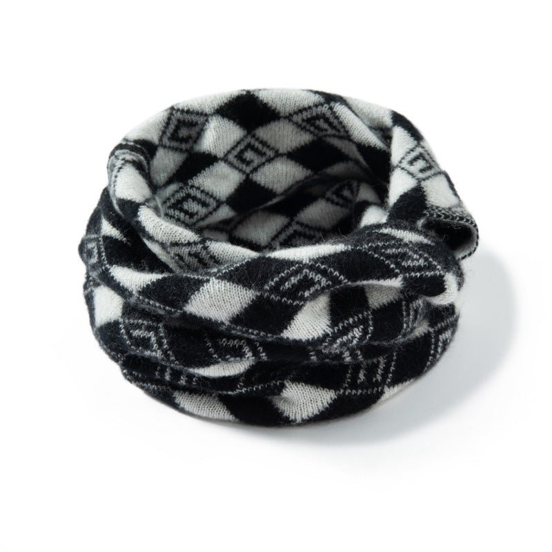 Pure Cashmere Neck Gaiter Cashmere Snood with Modern Patterns Cashmere Scarf