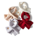 Pure Cashmere Scarf Cashmere Neck Warmer with Embroidered Flower