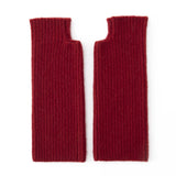 Ribbed Pure Cashmere Gloves Cashmere Wrist Warmers Long Cashmere Mitts