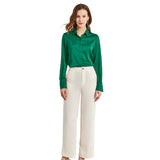 Silk Blouses For Women Long Sleeve Silk Button Shirts