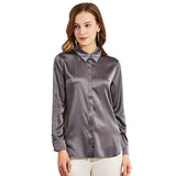 Silk Blouses For Women Long Sleeve Silk Button Shirts