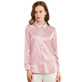 Silk Blouses For Women Long Sleeve Silk Button Shirts