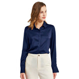 Silk Blouses For Women Long Sleeve Silk Button Shirts