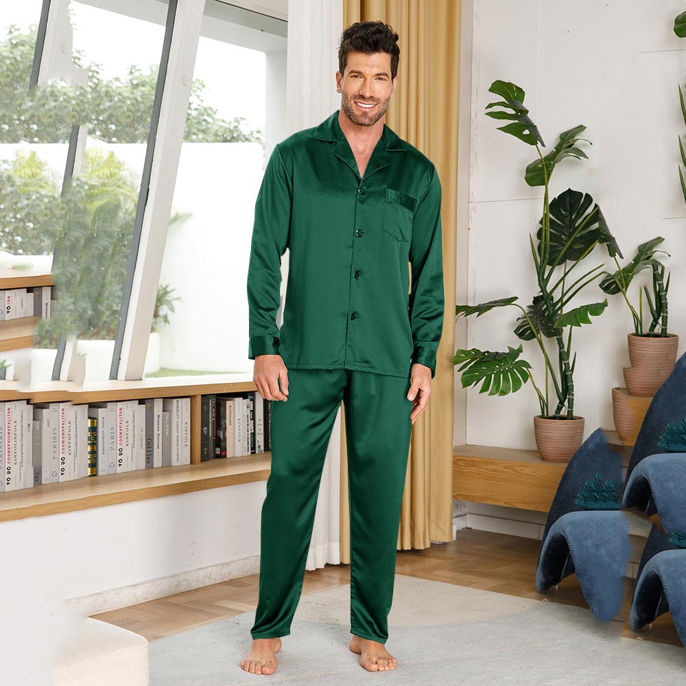 Silk Pajamas for Men 100% Real Silk Pajamas Set