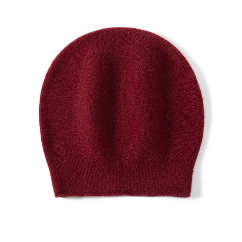 Unisex Warm Winter Hat Cashmere Beanie Hat Cashmere Double - Layered Ski Cap