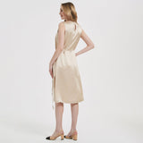 Women Stand Collar Silk Dress 100% Silk Dresses