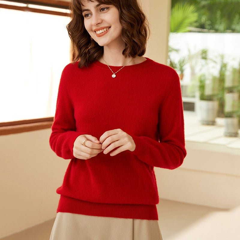 Womens Boat Neck Cashmere Sweater Long Sleeve Cashmere Pullover