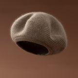 Womens Cashmere Beret Cashmere Painter Hat for Fall Winter