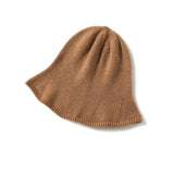 Womens Cashmere Bucket Hat for Fall Winter Cashmere Knitted Hat Head Warmer