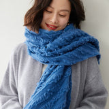 Women's Cashmere Shawl With Tassels Solid Cashmere Scarf