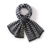 Womens Geometric Cashmere Knit Scarf Geometric Cashmere Wrap