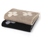 Womens Long Cashmere Scarf Reversible Floral Cashmere Knit Scarf