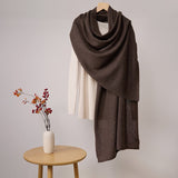 Women's Long Cashmere Shawl and Wraps Large Soft Solid Cashmere Scarf