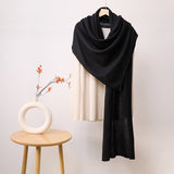 Women's Long Cashmere Shawl and Wraps Large Soft Solid Cashmere Scarf