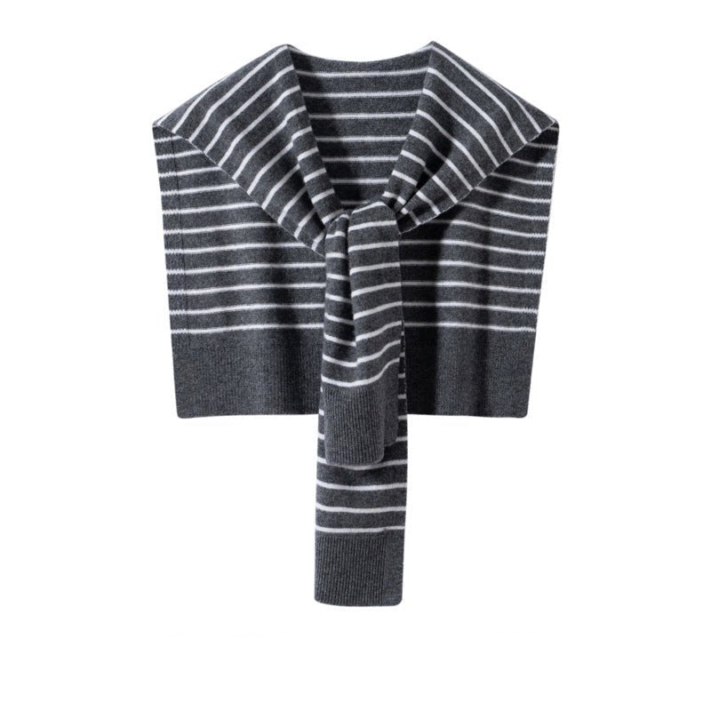 Womens Striped Pashmina Shawls and Wraps Cashmere Shoulder Cape