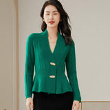 Womens Shawl - Collar Cable Knit Cashmere Cardigan V - Neck Button Coat