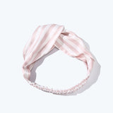 100% Mulberry  Black and white stripes Silk HeadBand For Ladies -  slipintosoft