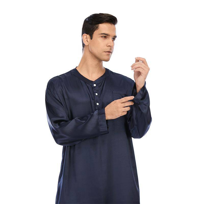 19 Momme Mens Silk Nightshirt Silk Nightwear -  slipintosoft